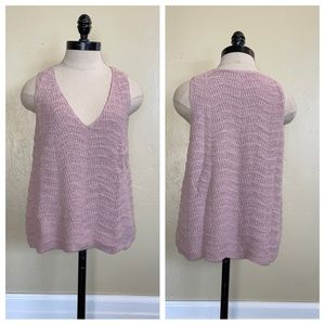 Madewell Crocheted Sweater Tank  Wisteria Dove Size Medium